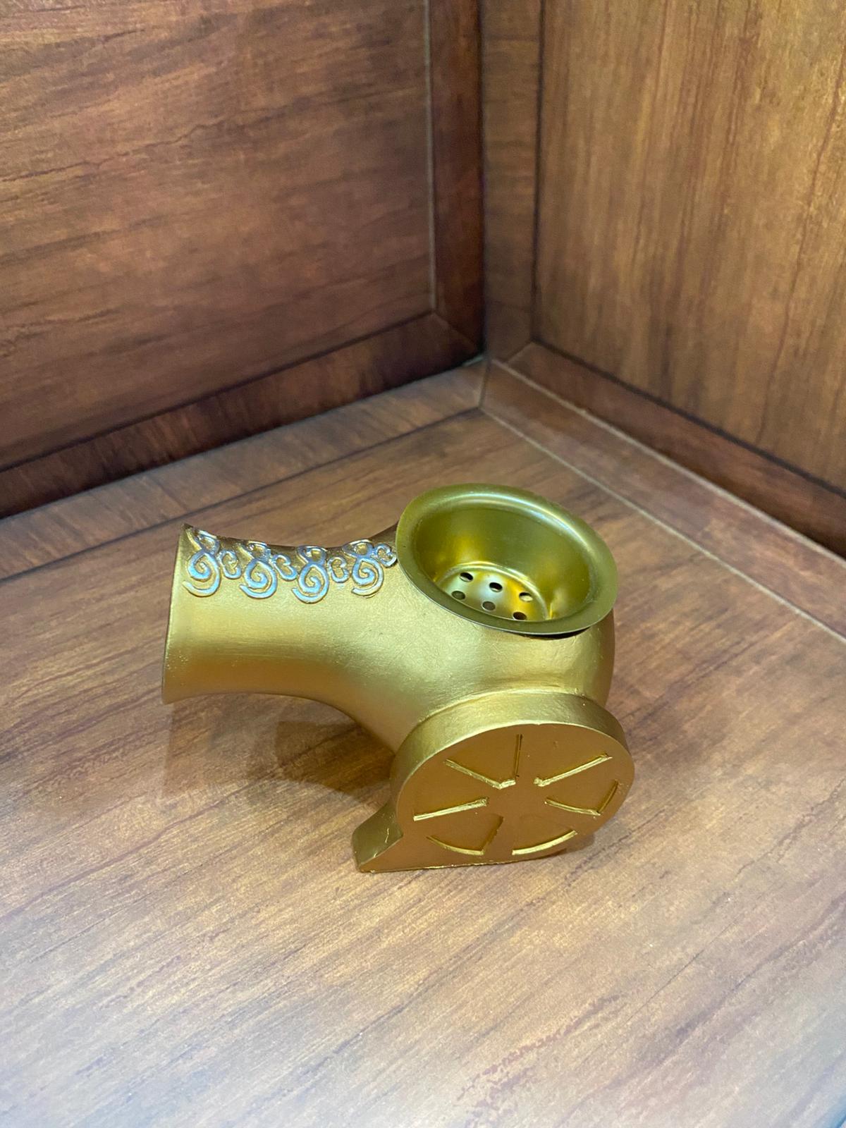 مبخرة مدفع رمضان (ذهبي - ابيض) صغيرة