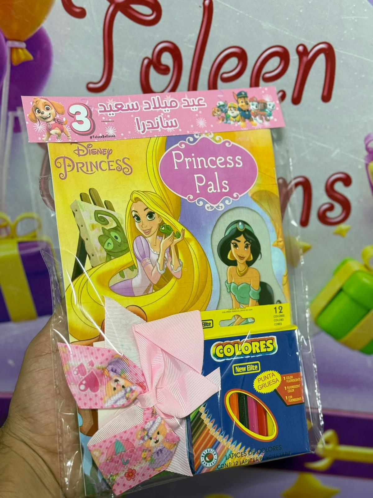 دفتر تلوين مع الوان مع ربطات شعر مع تغليف حسب طلبكم