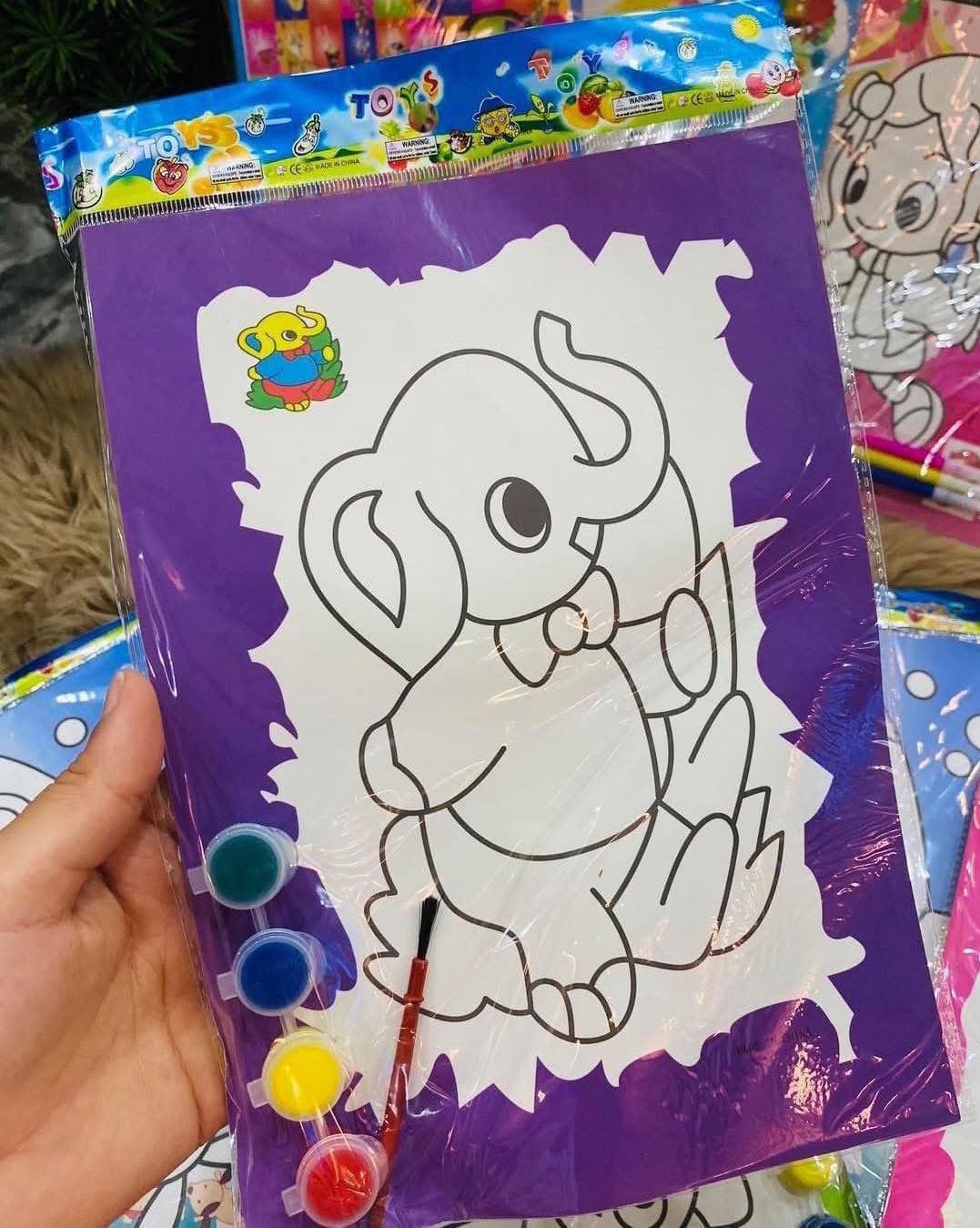 بطاقات تلوين مع الوان