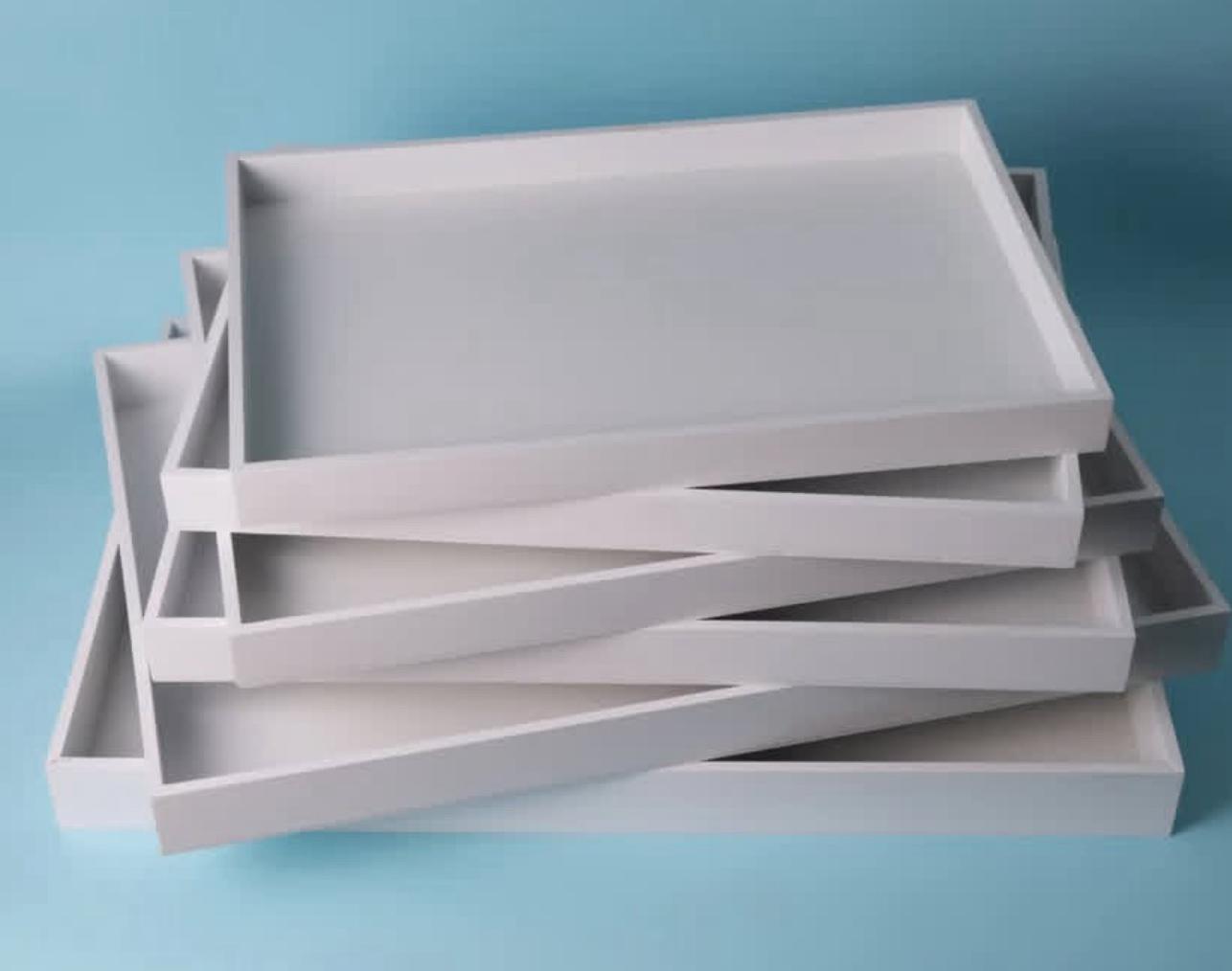 صواني خشب ابيض30*40 سم