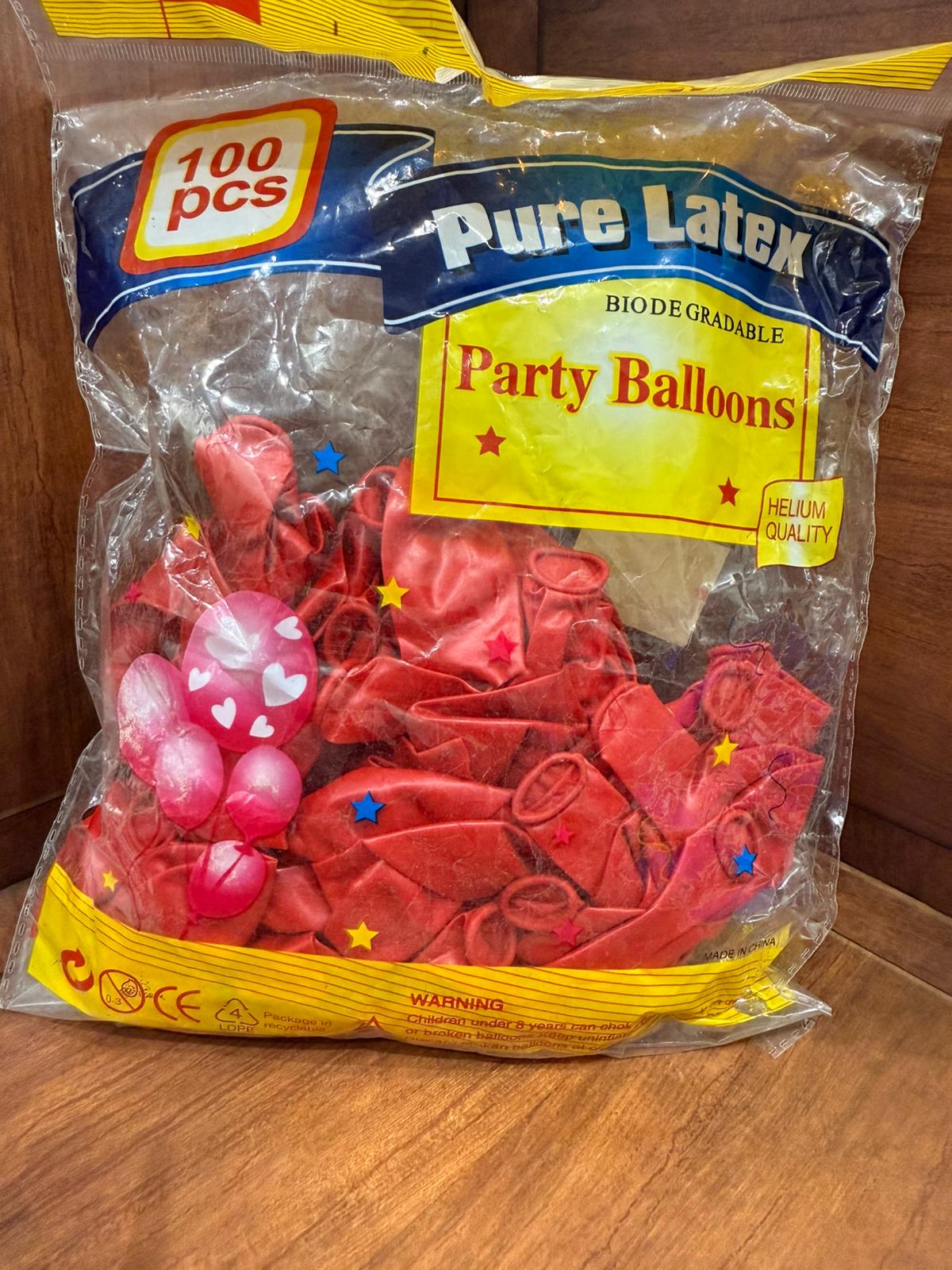 كيس بالون بالون احمر يحتوي ع 100 بالون