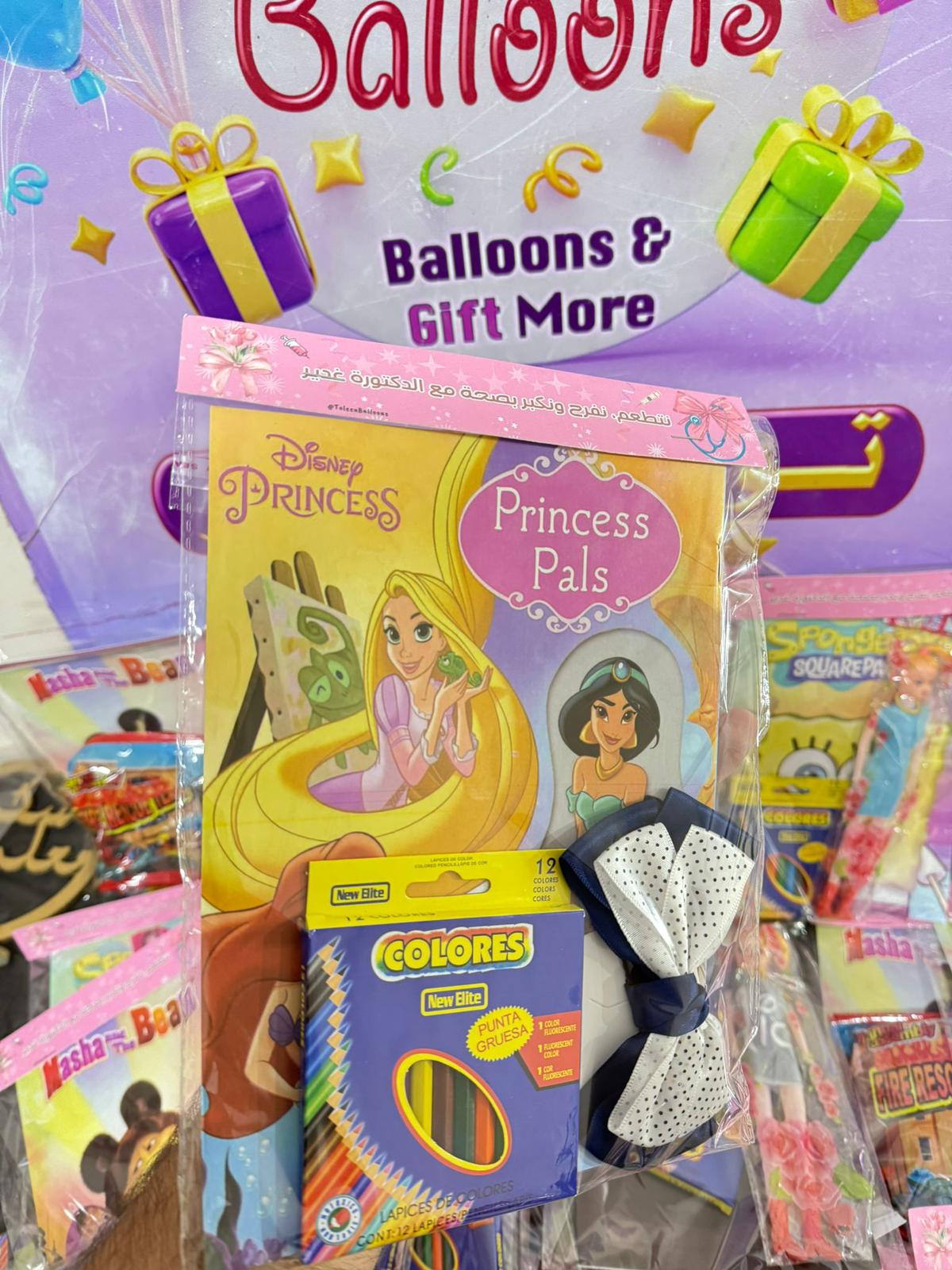 دفتر تلوين مع الوان مع ربطات شعر مع تغليف حسب طلبكم