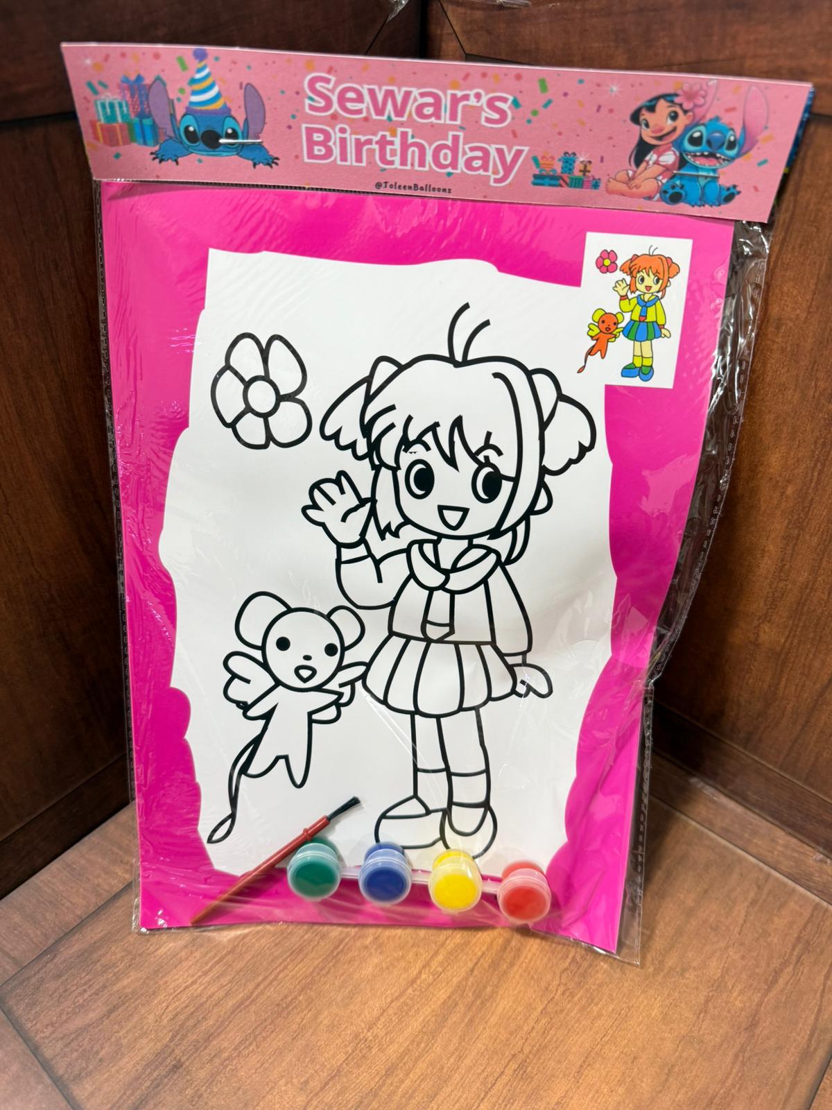 بطاقات تلوين مع تغليف حسب طلبكم