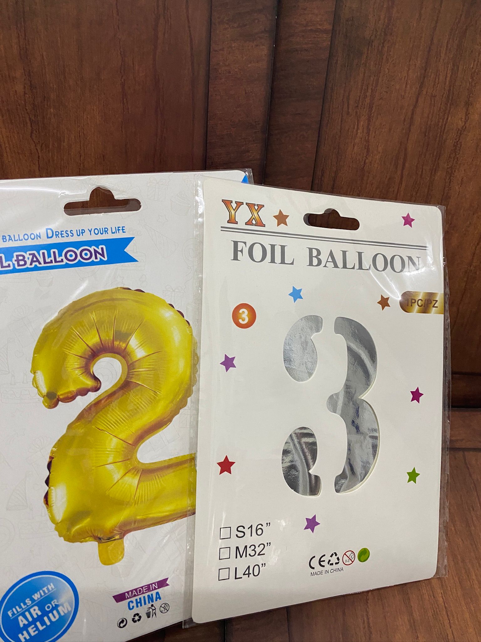 بالون رقم العمر صغير