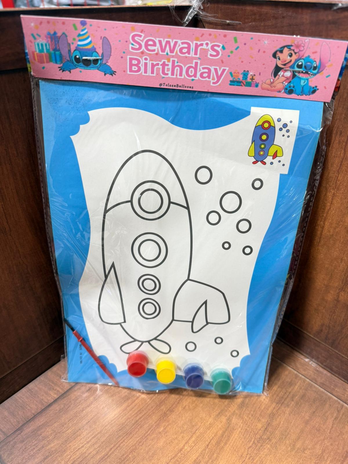 بطاقات تلوين مع تغليف حسب طلبكم