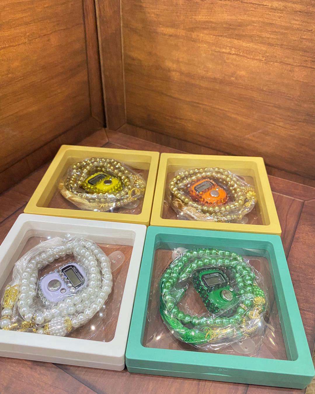 بكج مسبحة لولو مع مسابح الكترونية مزينة