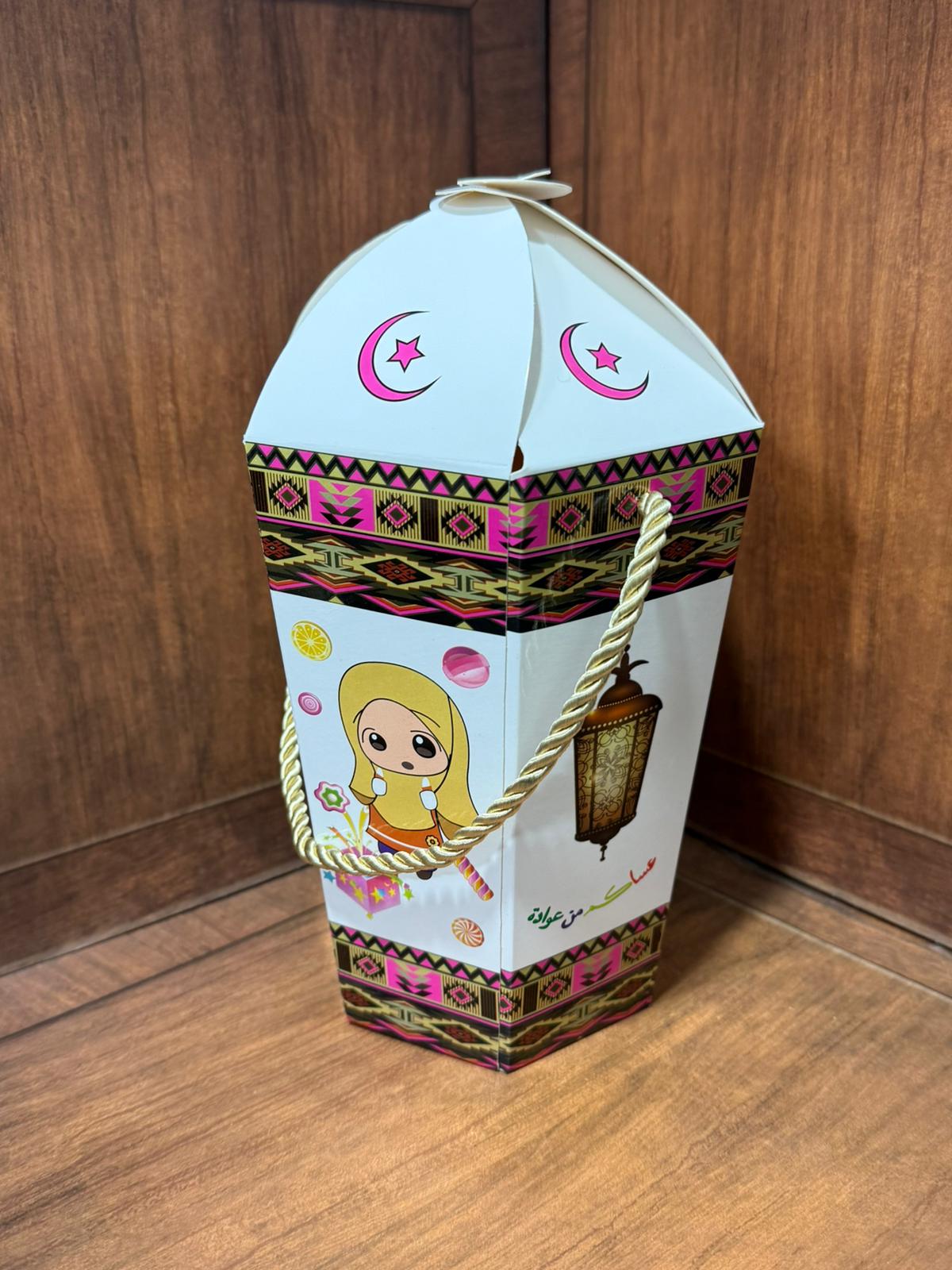 توزيعات كرتون سداسي حجم كبير (شكل بنت)