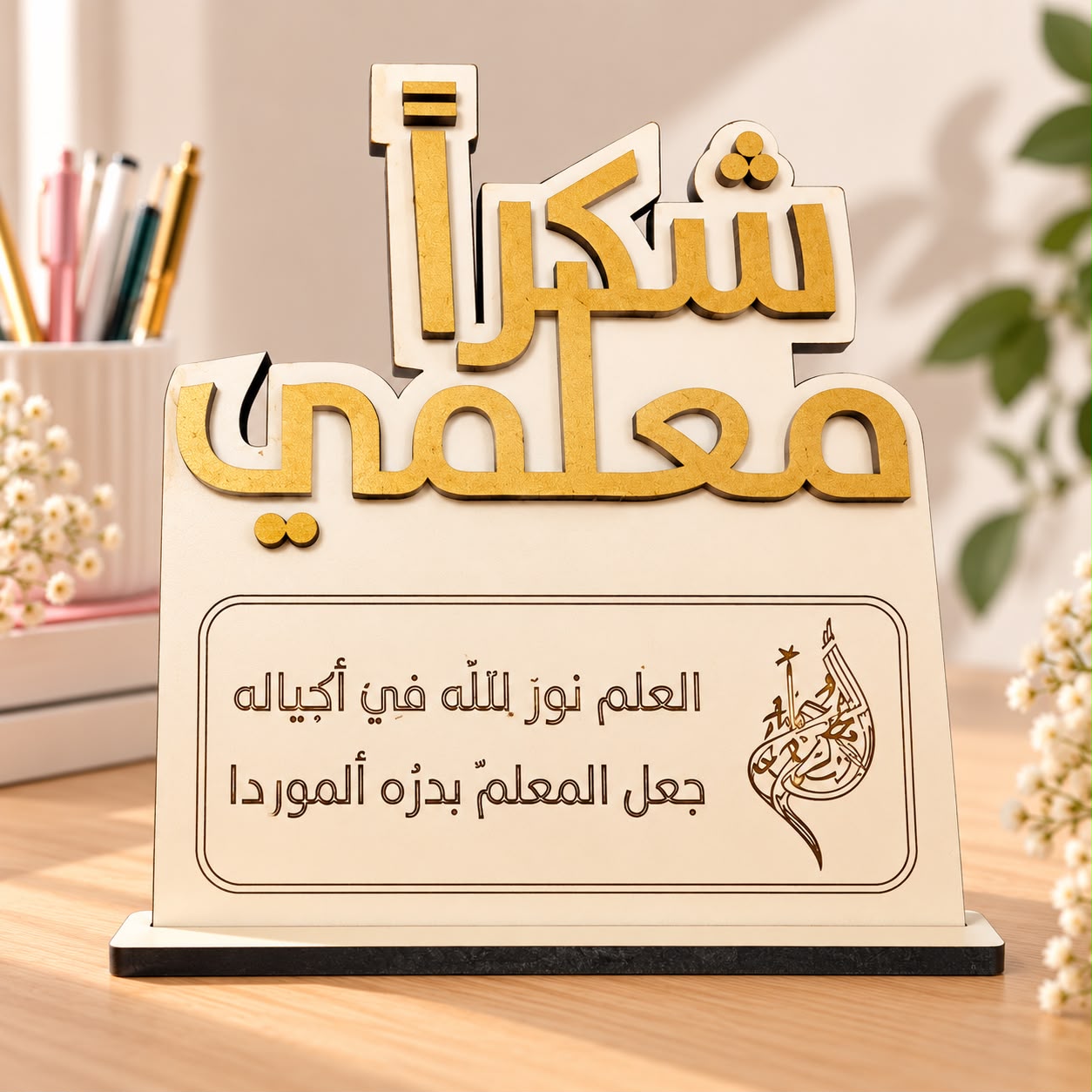 ستاند للمعلم خشب حجم صغير