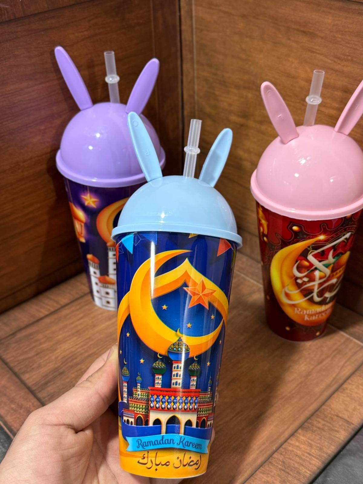 كاسات بلاستك لرمضان للاطفال