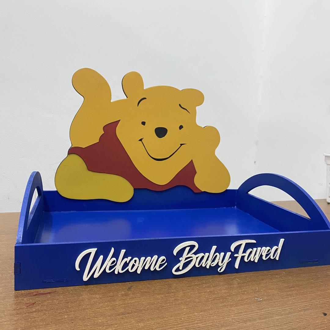 صينية خشب دب العسل