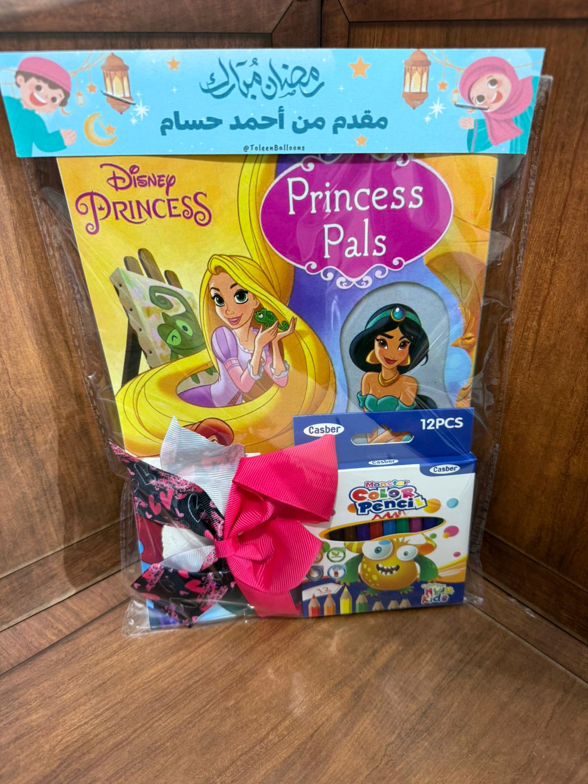 دفتر تلاوين بناتي مع بكيت أقلام وبكلة