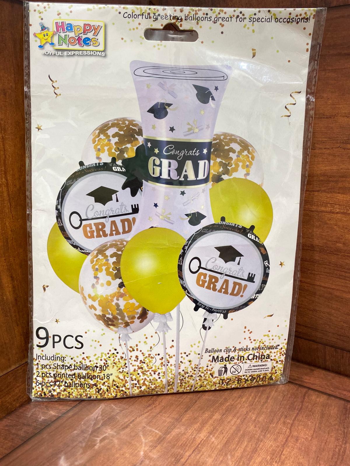 مجموعة بالون الشهادة 9 قطع لتخرج