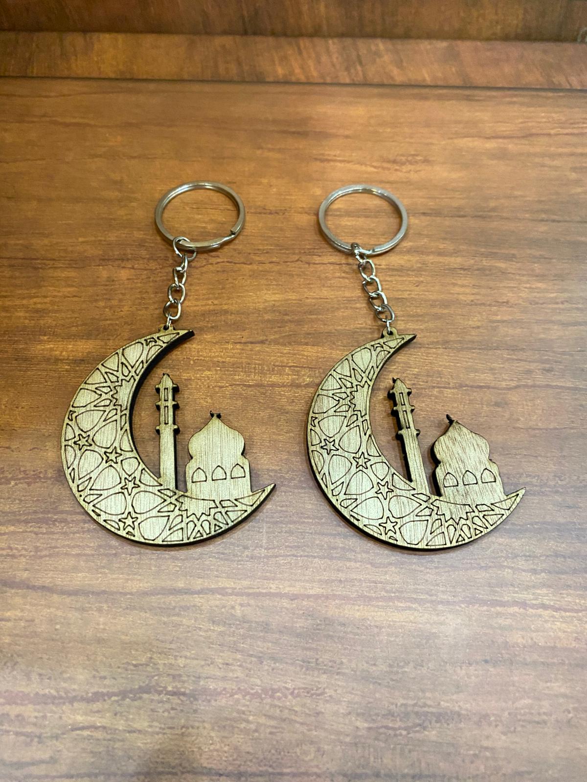 مداليات هلال خشب تفصيل ثقيلة